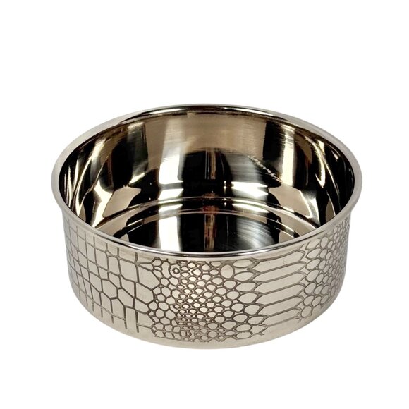 NWT GODINGER Square Silver Tray Wine Caddy Bottle Holder Snake Pattern Dining - Picture 9 of 14